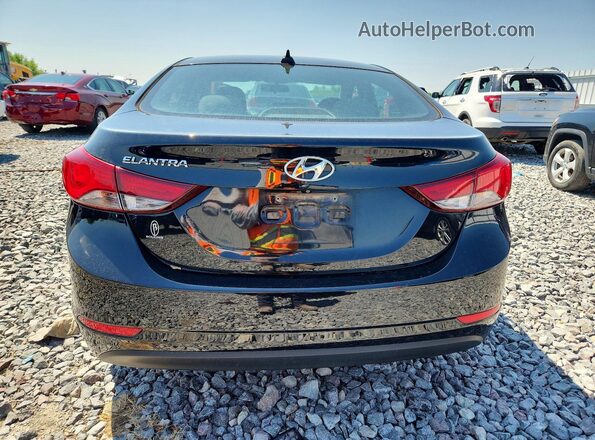 5NPDH4AE7GH693769 2016 HYUNDAI ELANTRA Black Вид ззаду