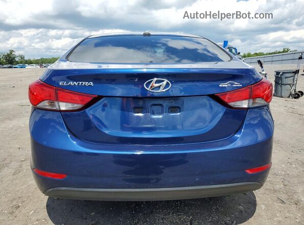 5NPDH4AE7GH697689 2016 HYUNDAI ELANTRA Blue Rear view