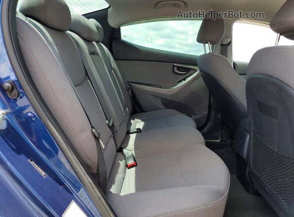 5NPDH4AE7GH697689 2016 HYUNDAI ELANTRA Blue Rear seats view