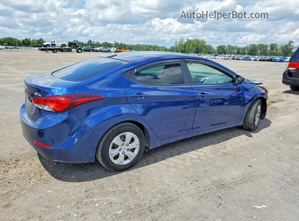 5NPDH4AE7GH697689 2016 HYUNDAI ELANTRA Blue Rear right