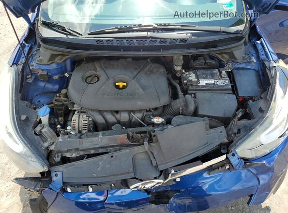 5NPDH4AE7GH697689 2016 HYUNDAI ELANTRA Blue Rear interior view