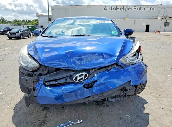 5NPDH4AE7GH697689 2016 HYUNDAI ELANTRA Blue Front view