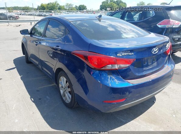5NPDH4AE7GH702390 2016 HYUNDAI ELANTRA Blue Tył lewy