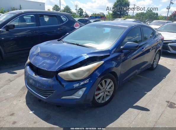 5NPDH4AE7GH702390 2016 HYUNDAI ELANTRA Blue Przód lewy