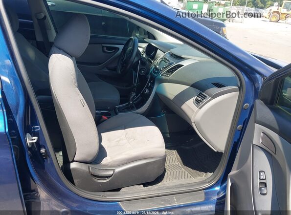 5NPDH4AE7GH702390 2016 HYUNDAI ELANTRA Blue Widok wnętrza z przodu