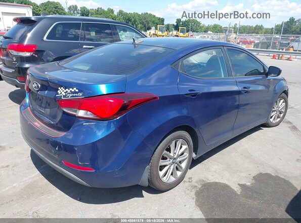 5NPDH4AE7GH702390 2016 HYUNDAI ELANTRA Blue Tył prawy