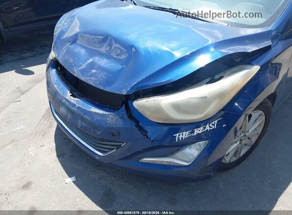 5NPDH4AE7GH702390 2016 HYUNDAI ELANTRA Blue Widok z przodu