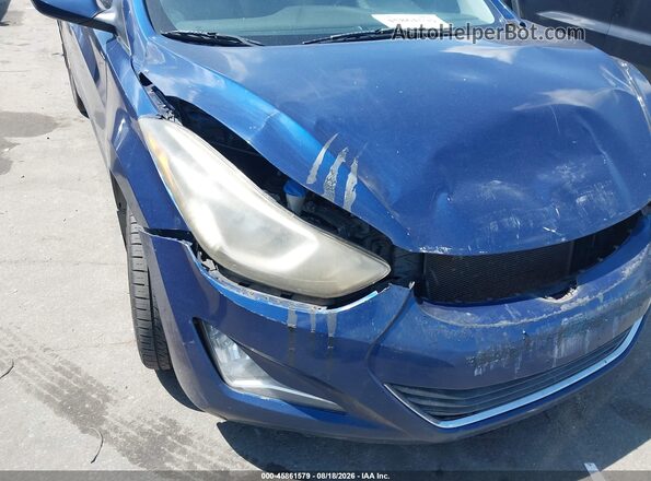 5NPDH4AE7GH702390 2016 HYUNDAI ELANTRA Blue Widok zestawu wskaźników