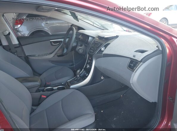 5NPDH4AE7GH732053 2016 HYUNDAI ELANTRA Maroon Widok wnętrza z przodu