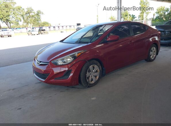 5NPDH4AE7GH732053 2016 HYUNDAI ELANTRA Maroon Przód lewy