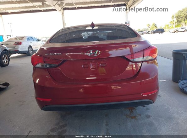 5NPDH4AE7GH732053 2016 HYUNDAI ELANTRA Maroon 