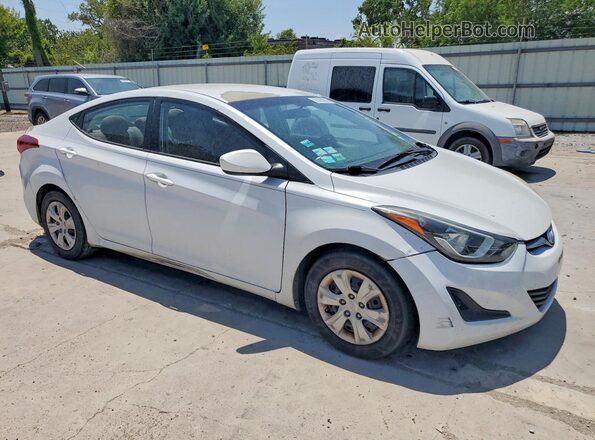 5NPDH4AE7GH763450 2016 HYUNDAI ELANTRA White Передня права чверть