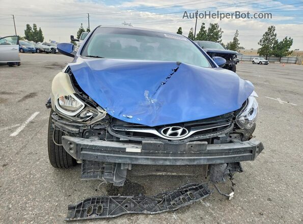 5NPDH4AE7GH766073 2016 HYUNDAI ELANTRA Blue Вид спереду