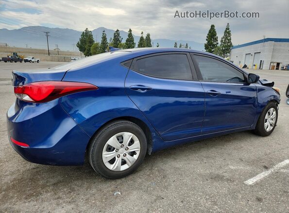 5NPDH4AE7GH766073 2016 HYUNDAI ELANTRA Blue Задня права чверть