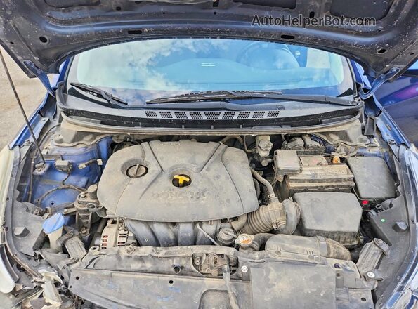 5NPDH4AE7GH766073 2016 HYUNDAI ELANTRA Blue Вид задньої частини салону