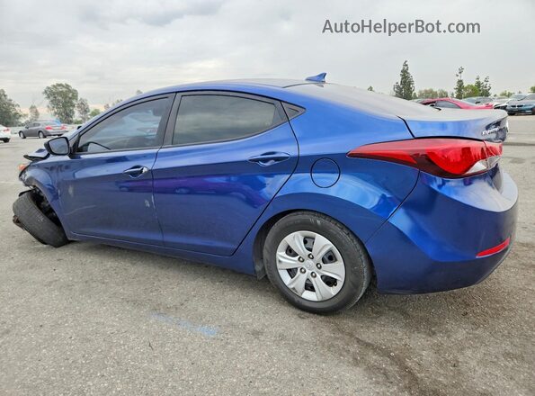 5NPDH4AE7GH766073 2016 HYUNDAI ELANTRA Blue Задня ліва чверть