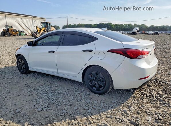 5NPDH4AE7GH766123 2016 HYUNDAI ELANTRA White Rear left