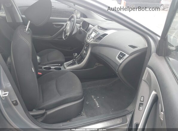 5NPDH4AE7GH779261 2016 HYUNDAI ELANTRA Gray წინა სალონის ხედი