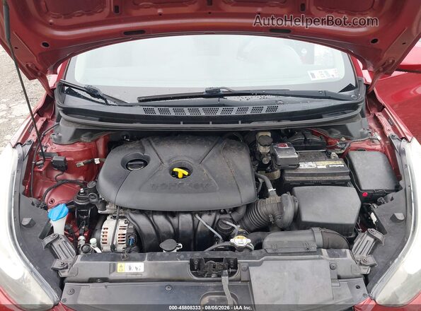 5NPDH4AE7GH790177 2016 HYUNDAI ELANTRA Red Հետևի տեսք