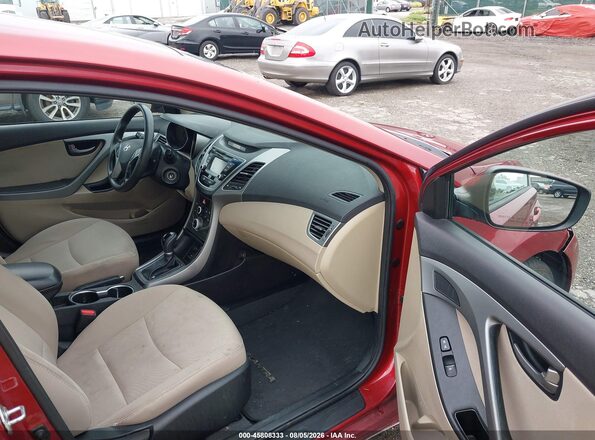 5NPDH4AE7GH790177 2016 HYUNDAI ELANTRA Red Սալոնի դիմացի տեսք