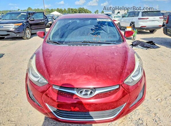 5NPDH4AE8GH670856 2016 HYUNDAI ELANTRA Темно-бордовый Вид сзади