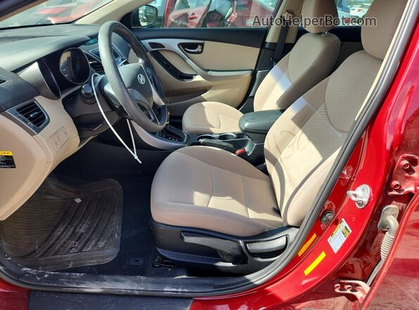 5NPDH4AE8GH670856 2016 HYUNDAI ELANTRA Темно-бордовый Вид щитка приборов