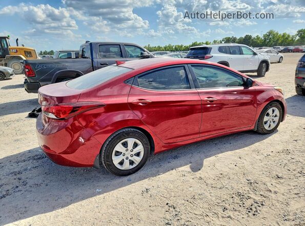 5NPDH4AE8GH670856 2016 HYUNDAI ELANTRA Темно-бордовый Передняя правая четверть