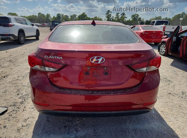5NPDH4AE8GH670856 2016 HYUNDAI ELANTRA Темно-бордовый Вид панели приборов