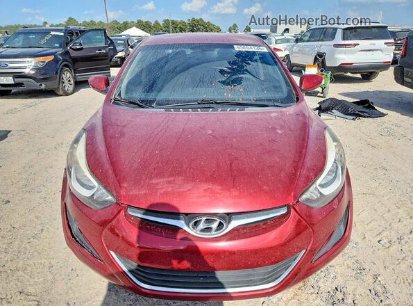 5NPDH4AE8GH670856 2016 HYUNDAI ELANTRA Темно-бордовый Вид салона спереди