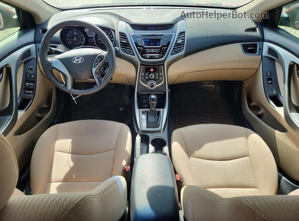 5NPDH4AE8GH670856 2016 HYUNDAI ELANTRA Темно-бордовый Вид задних сидений