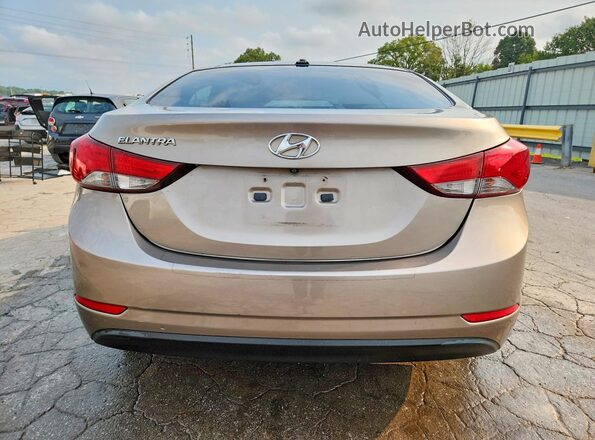 5NPDH4AE8GH672123 2016 HYUNDAI ELANTRA Tan Widok z tyłu