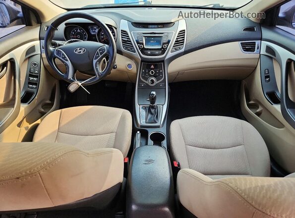 5NPDH4AE8GH672123 2016 HYUNDAI ELANTRA Tan Widok deski rozdzielczej
