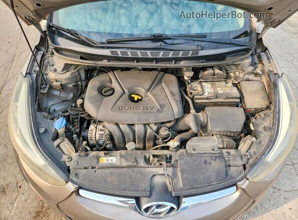 5NPDH4AE8GH672123 2016 HYUNDAI ELANTRA Tan Widok wnętrza z tyłu