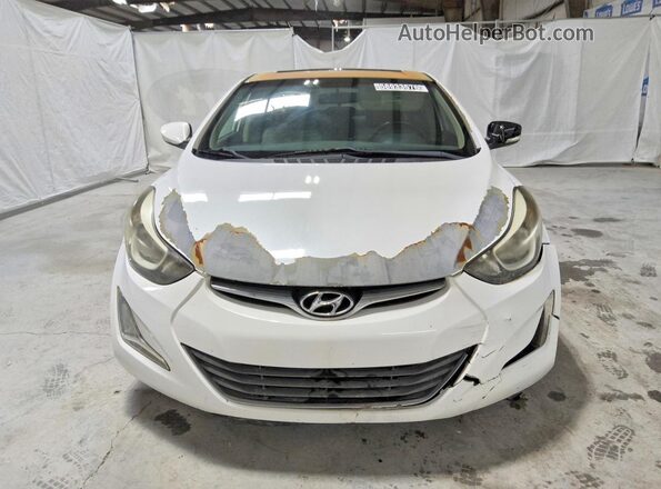 5NPDH4AE8GH681159 2016 HYUNDAI ELANTRA White Front view