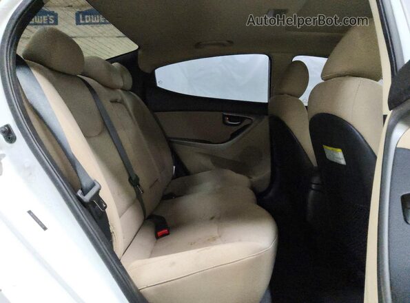 5NPDH4AE8GH681159 2016 HYUNDAI ELANTRA White Rear seats view