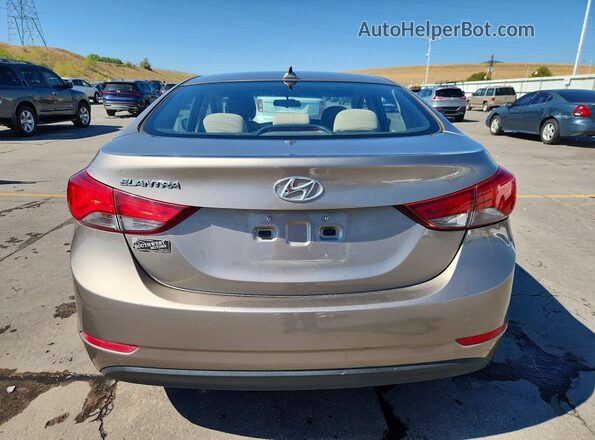5NPDH4AE8GH686278 2016 HYUNDAI ELANTRA Tan Vista trasera