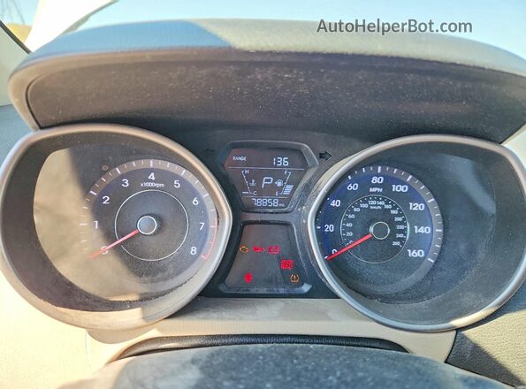5NPDH4AE8GH686278 2016 HYUNDAI ELANTRA Tan Vista del cuadro de instrumentos