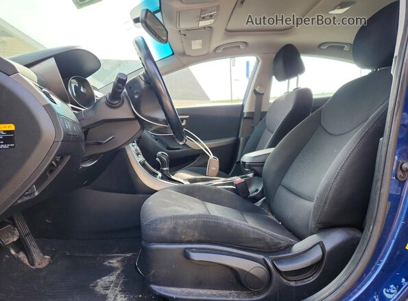 5NPDH4AE8GH691190 2016 HYUNDAI ELANTRA Blue Widok wnętrza z przodu