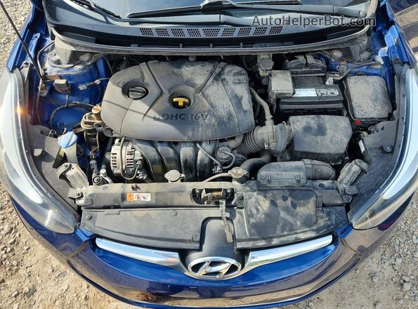 5NPDH4AE8GH691190 2016 HYUNDAI ELANTRA Blue Widok wnętrza z tyłu