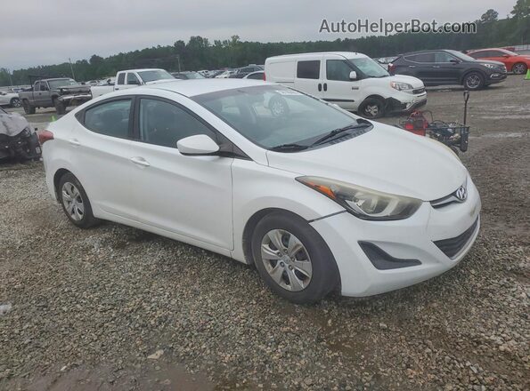 5NPDH4AE8GH692081 2016 HYUNDAI ELANTRA Белый Передняя правая четверть