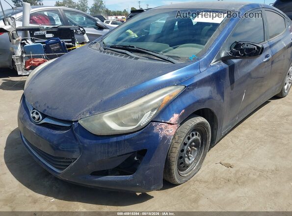 5NPDH4AE8GH698480 2016 HYUNDAI ELANTRA Blue Вид спереду