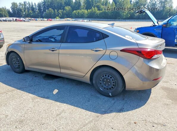 5NPDH4AE8GH699144 2016 HYUNDAI ELANTRA Желто-коричневый Задняя левая четверть