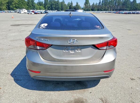 5NPDH4AE8GH699144 2016 HYUNDAI ELANTRA Желто-коричневый Вид сзади