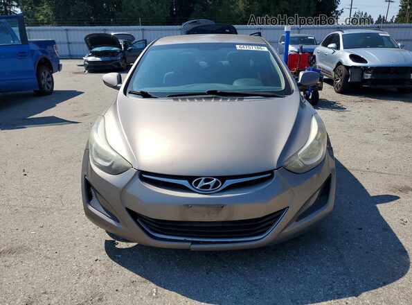 5NPDH4AE8GH699144 2016 HYUNDAI ELANTRA Желто-коричневый Вид спереди