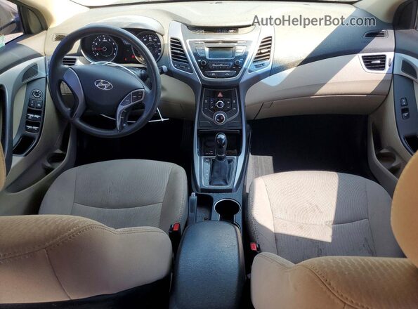 5NPDH4AE8GH699144 2016 HYUNDAI ELANTRA Желто-коричневый Вид панели приборов