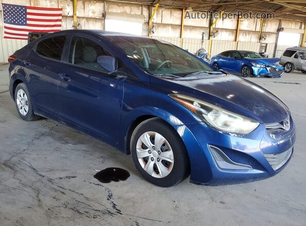 5NPDH4AE8GH706951 2016 HYUNDAI ELANTRA Blue წინა მარჯვენა