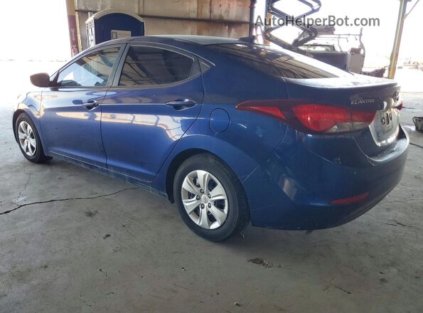 5NPDH4AE8GH706951 2016 HYUNDAI ELANTRA Blue უკანა მარცხენა