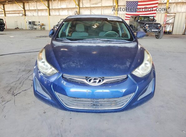 5NPDH4AE8GH706951 2016 HYUNDAI ELANTRA Blue წინა ხედი