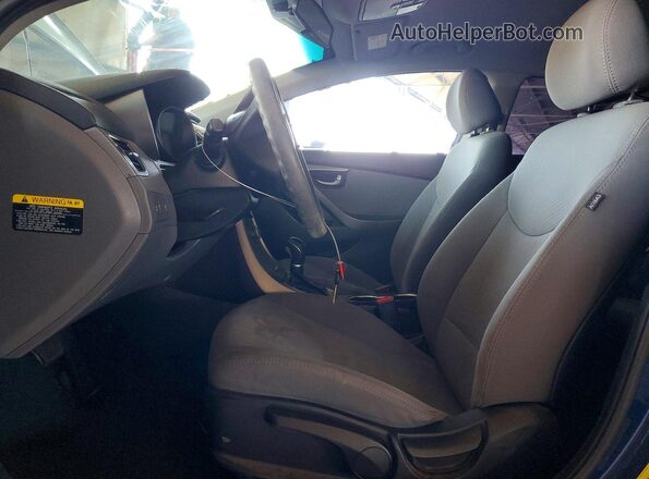 5NPDH4AE8GH706951 2016 HYUNDAI ELANTRA Blue წინა სალონის ხედი
