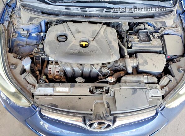 5NPDH4AE8GH706951 2016 HYUNDAI ELANTRA Blue უკანა სალონის ხედი